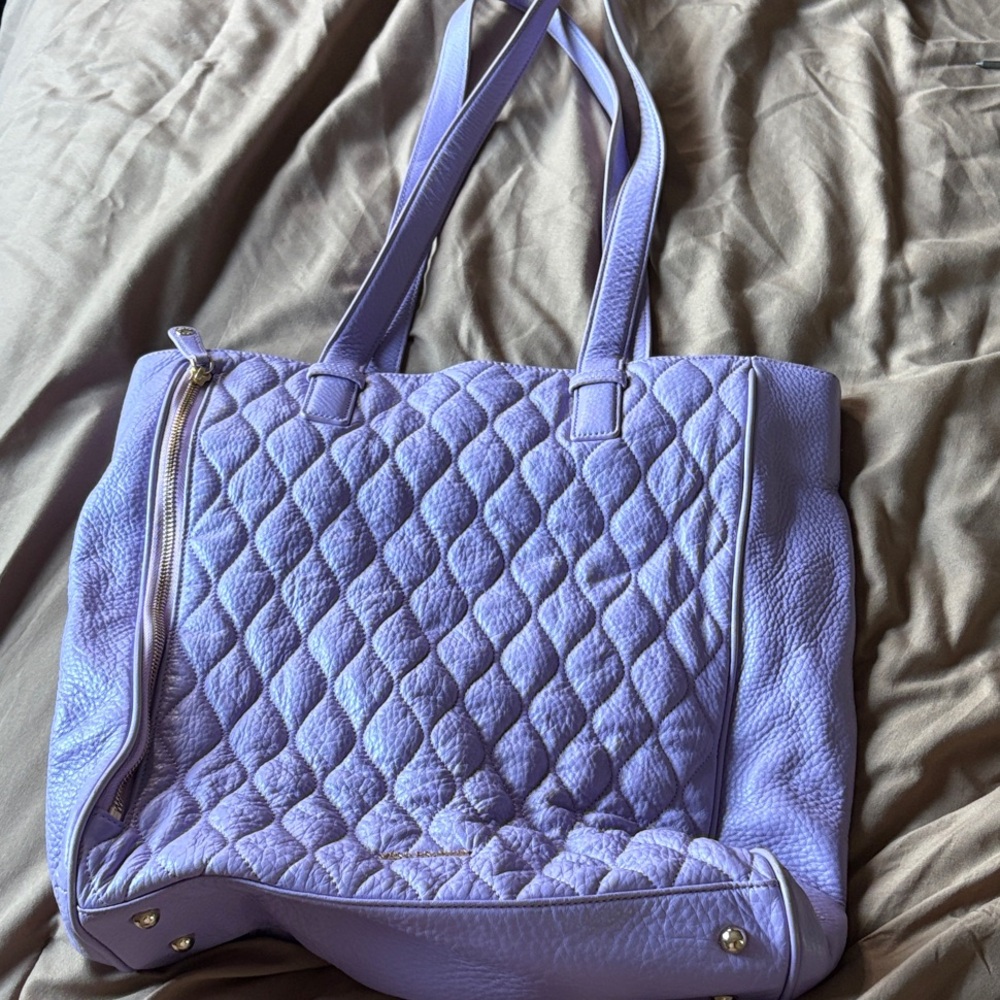 Vera Bradley Lavender Quilted Tote Bag